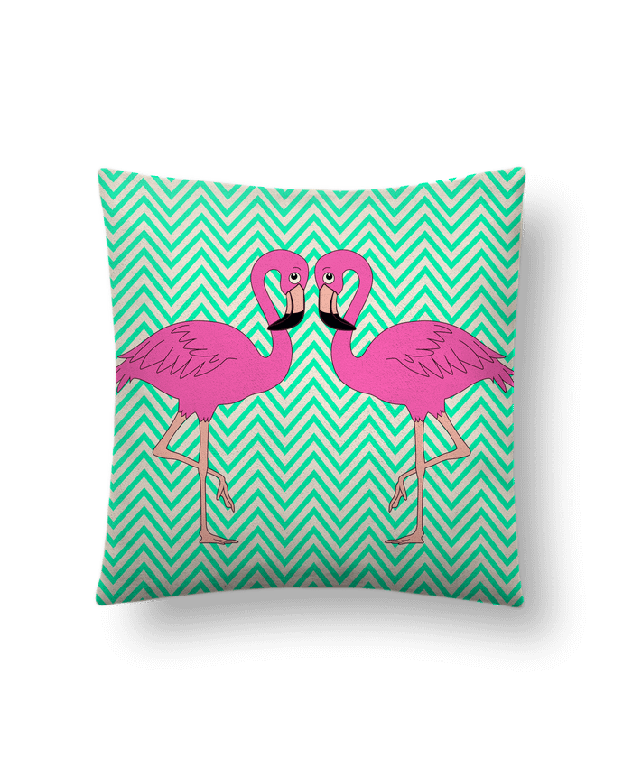 Cushion suede touch 45 x 45 cm Flamingo by M.C DESIGN 