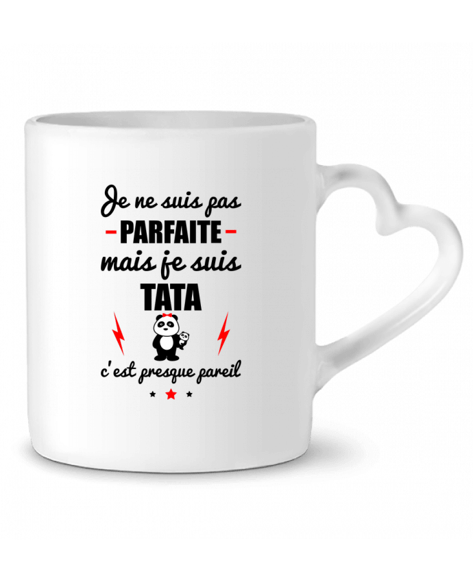 Taza Corazón Je ne suis pas porfaite mais je suis tata c'est presque poreil por Benichan