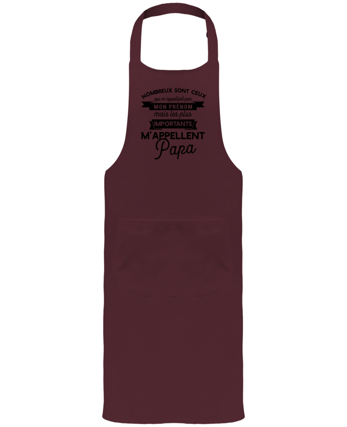 Tablier avec poches On m'appelle papa par Original t-shirt