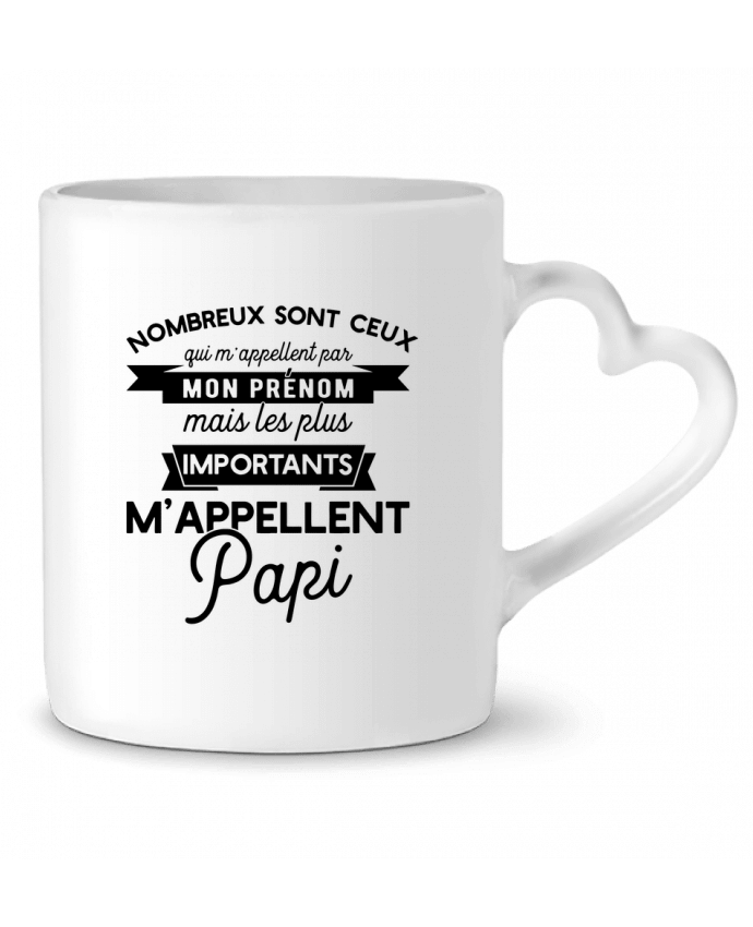 Mug coeur on m'appelle papi humour par Original t-shirt