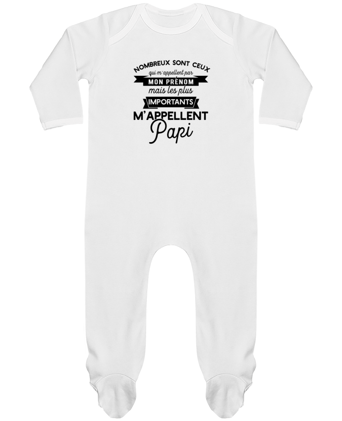 Body Pyjama Bébé on m'appelle papi humour par Original t-shirt