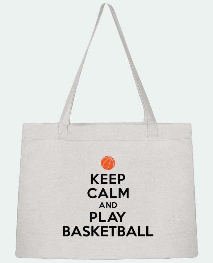 Shopping tote bag Stanley Stella Keep Calm And Play Basketball by Freeyourshirt.com