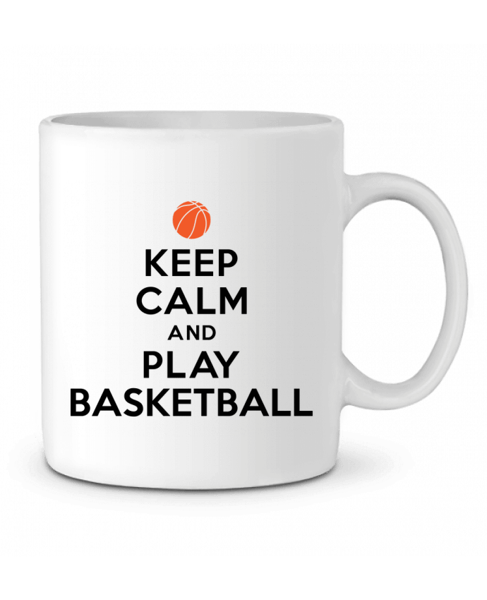 Ceramic Mug Keep Calm And Play Basketball by Freeyourshirt.com