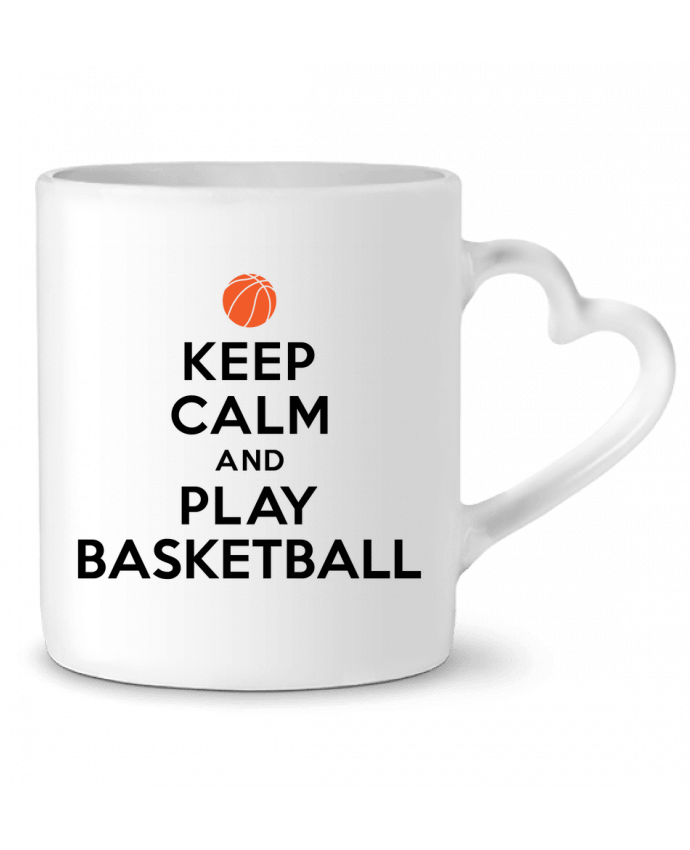 Mug coeur Keep Calm And Play Basketball par Freeyourshirt.com