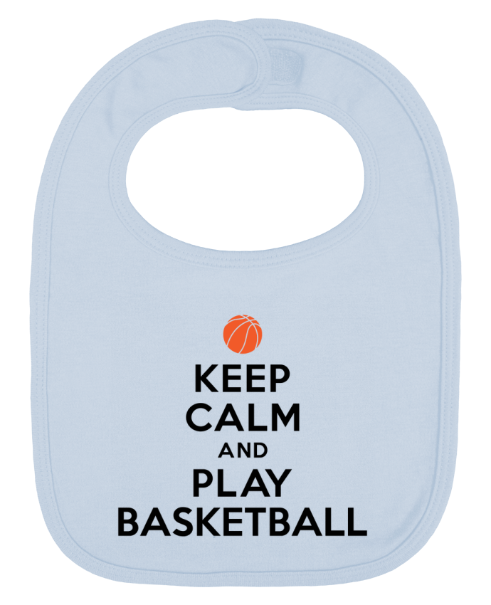 Babero Liso y Contrastado Keep Calm And Play Basketball por Freeyourshirt.com