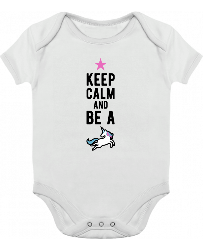 Body bébé manches contrastées Be a unicorn humour licorne par Original t-shirt