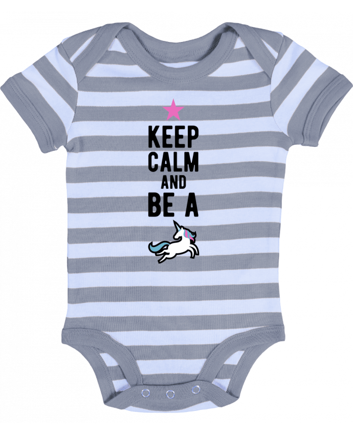 Baby Body striped Be a unicorn humour licorne - Original t-shirt