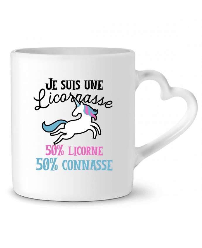 Mug coeur Licornasse humour cadeau par Original t-shirt