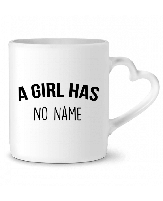 Mug coeur A girl has no name par Bichette