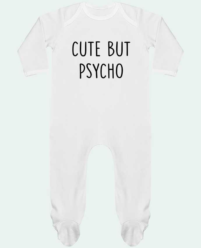 Baby Sleeper long sleeves Contrast Cute but psycho 2 by Bichette