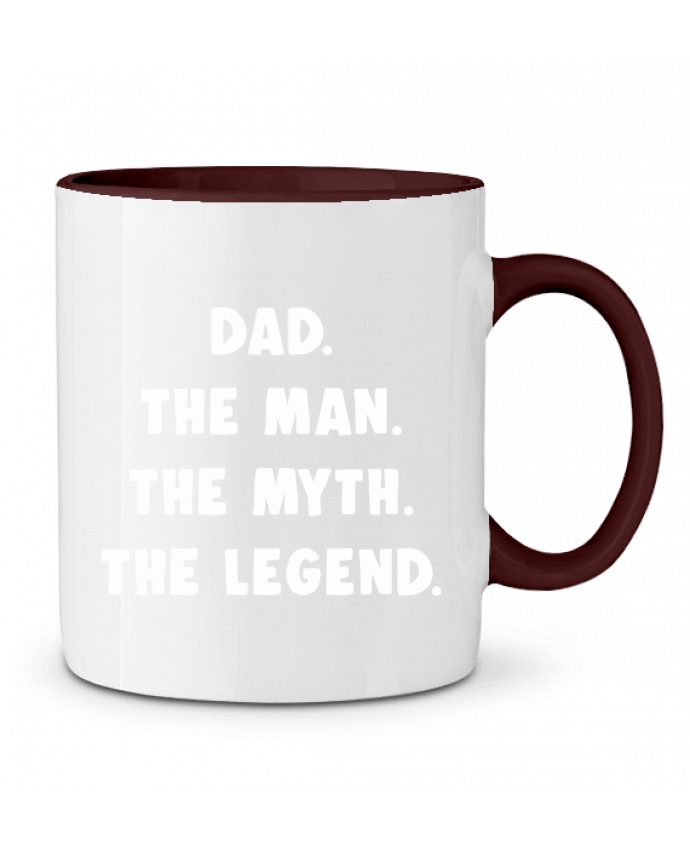 Mug bicolore Dad the man, the myth, the legend Bichette