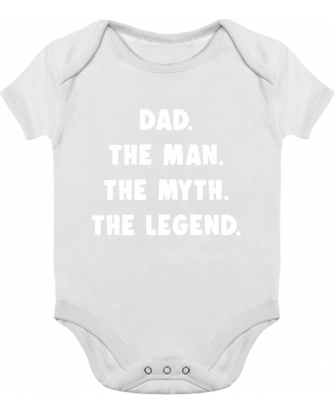 Body bébé manches contrastées Dad the man, the myth, the legend par Bichette