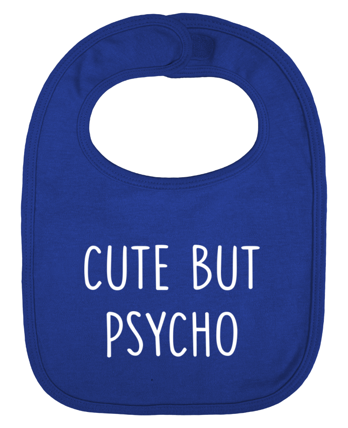 Baby Bib plain and contrast Cute but psycho by Bichette