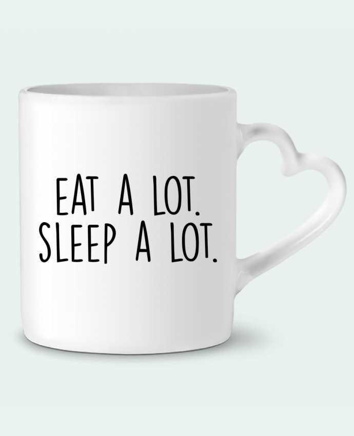 Mug coeur Eat a lot. Sleep a lot. par Bichette