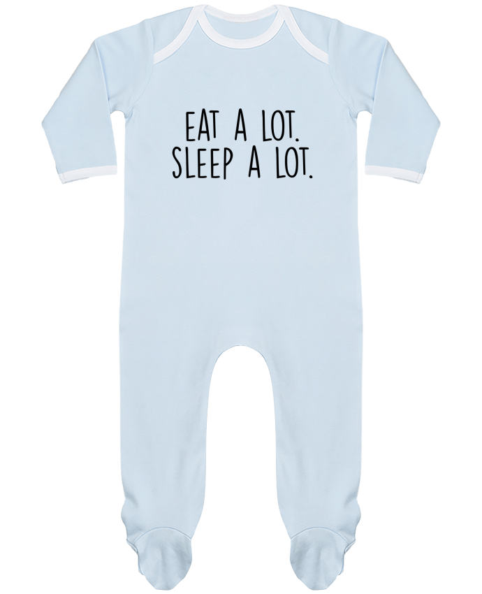 Pijama Bebé Manga Larga Contraste Eat a lot. Sleep a lot. por Bichette