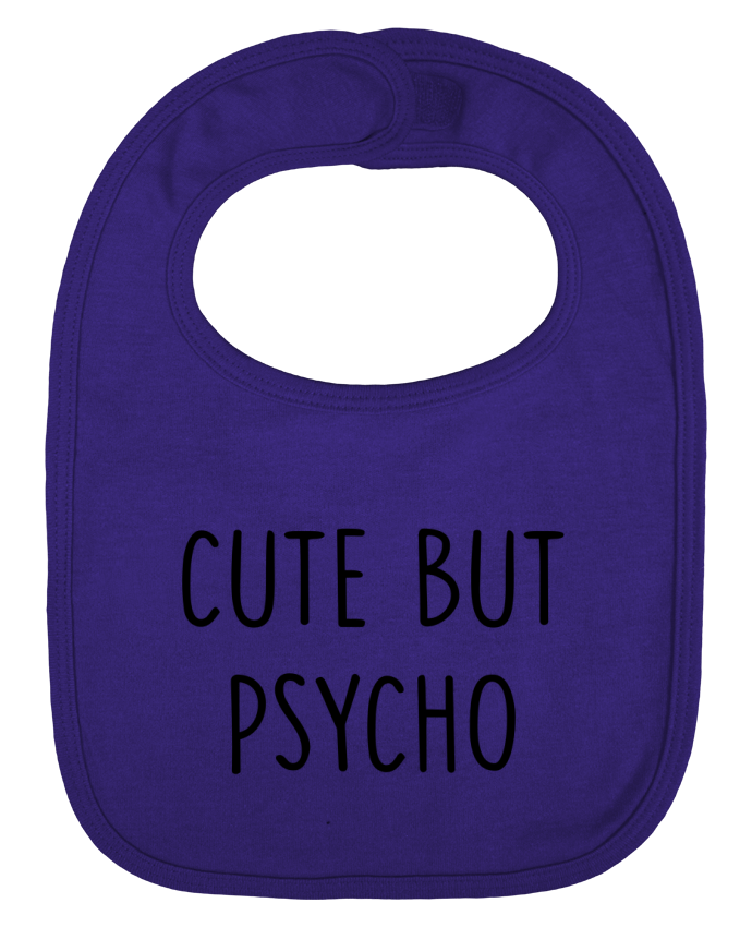 Baby Bib plain and contrast Cute but psycho 2 by Bichette