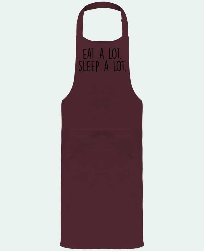 Delantal Jardinero o Somelier con Bolsillo  Eat a lot. Sleep a lot. por Bichette