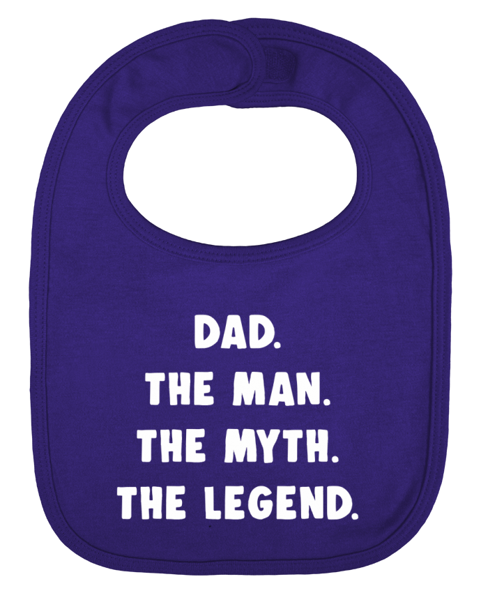Baby Bib plain and contrast Dad the man, the myth, the legend by Bichette
