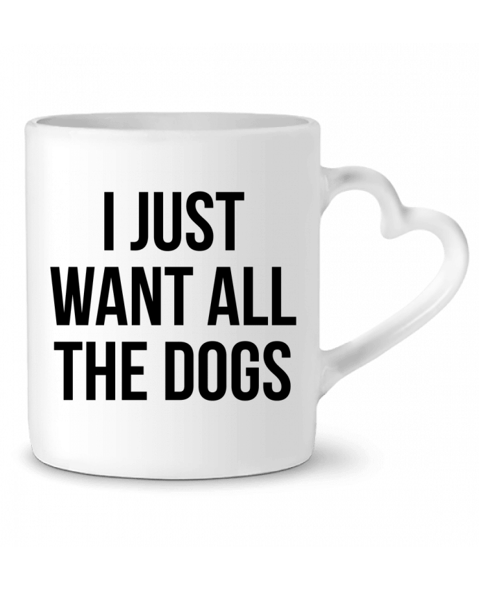 Mug Heart I just want all dogs by Bichette