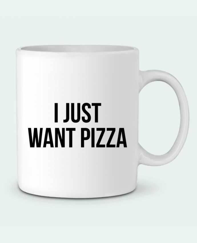 Ceramic Mug I just want pizza by Bichette
