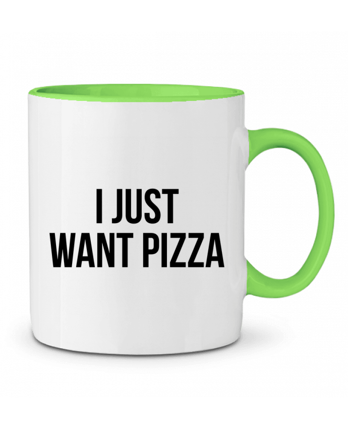 Mug bicolore I just want pizza Bichette
