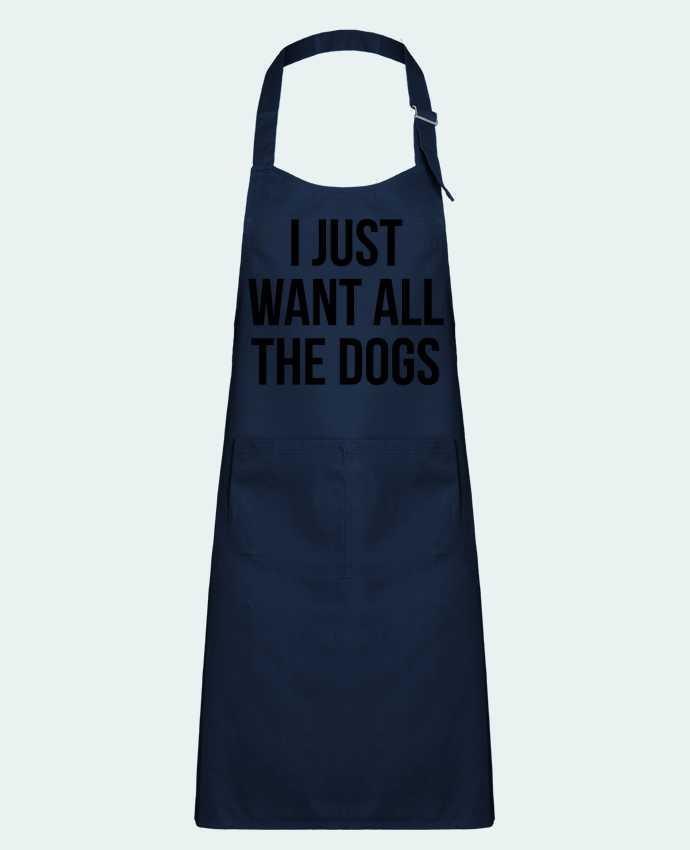 Kids chef pocket apron I just want all dogs by Bichette