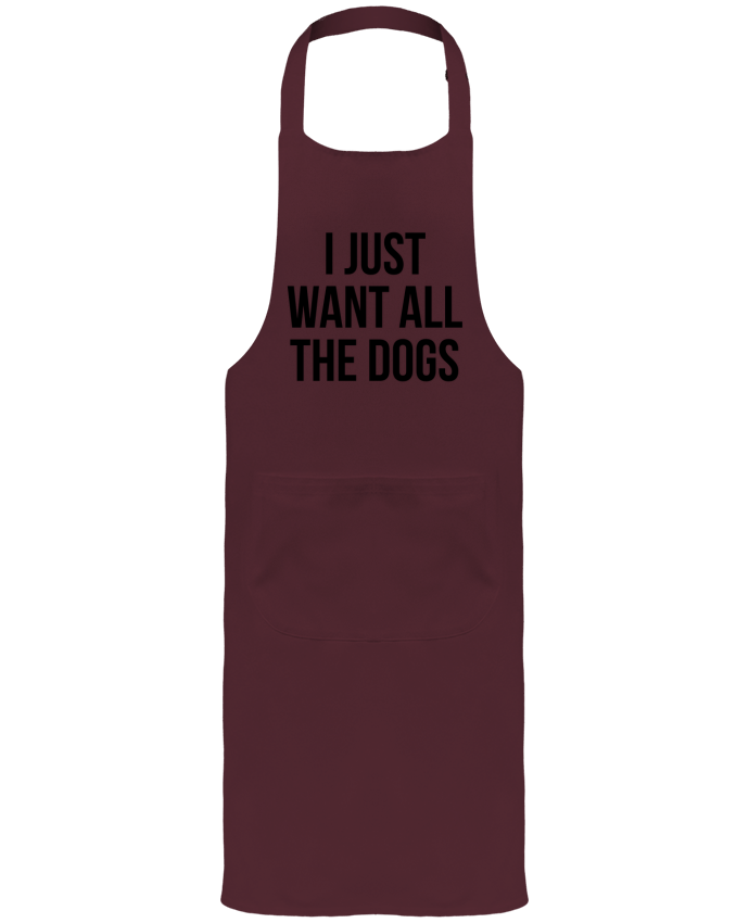 Tablier avec poches I just want all dogs par Bichette
