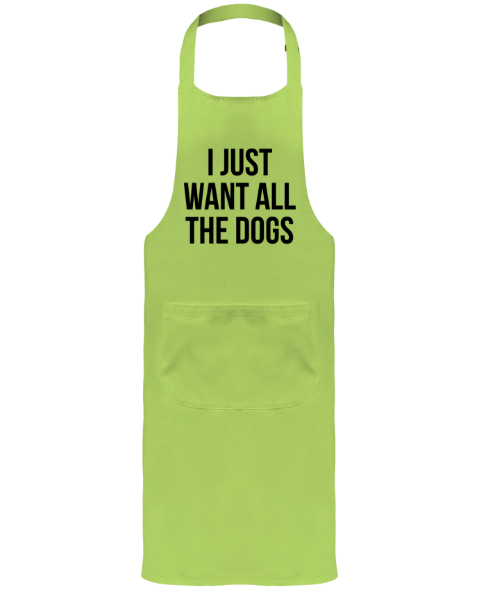 Garden or Sommelier Apron with Pocket I just want all dogs by Bichette