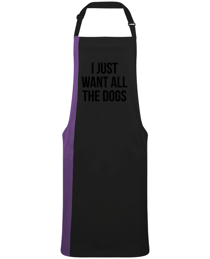 Two-tone long Apron I just want all dogs by  Bichette