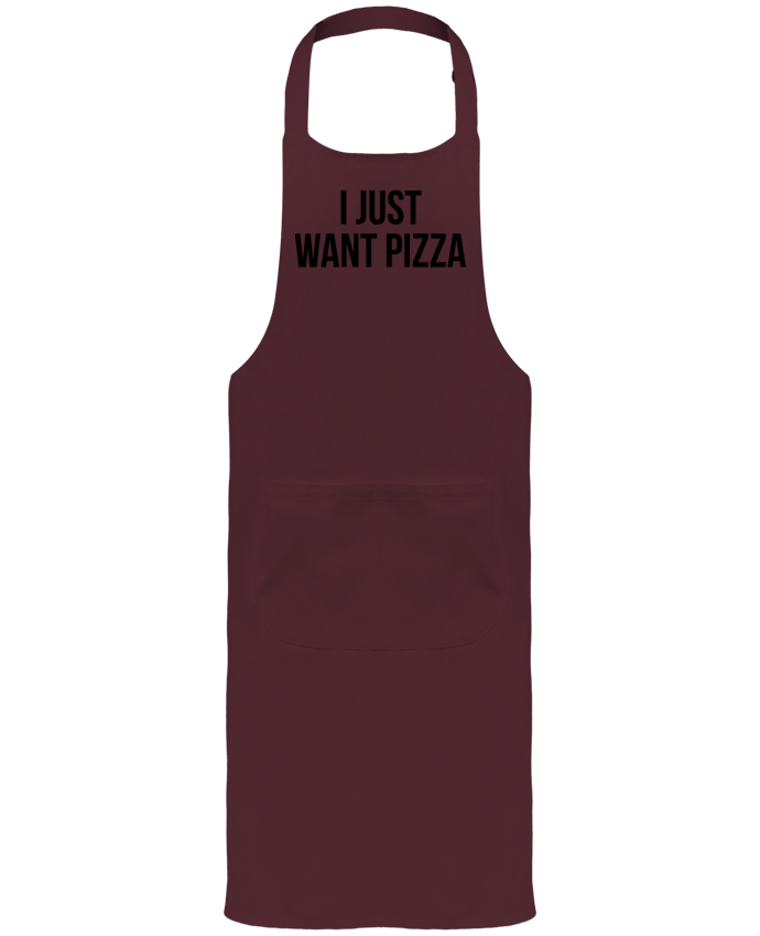 Delantal Jardinero o Somelier con Bolsillo  I just want pizza por Bichette