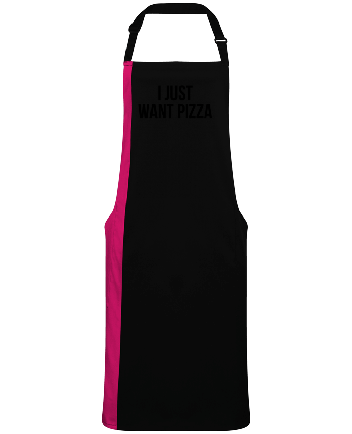 Two-tone long Apron I just want pizza by  Bichette