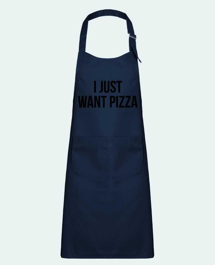 Kids chef pocket apron I just want pizza by Bichette