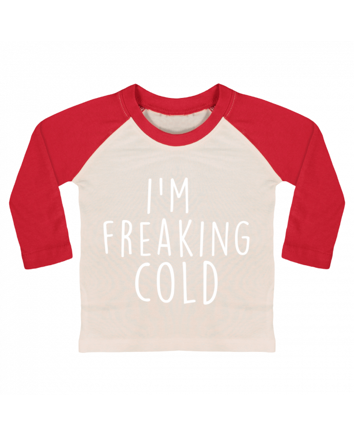 Tee-shirt Bébé Baseball ML I'm freaking cold par Bichette