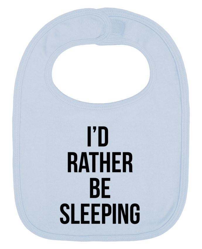 Bavoir bébé uni I'd rather be sleeping par Bichette