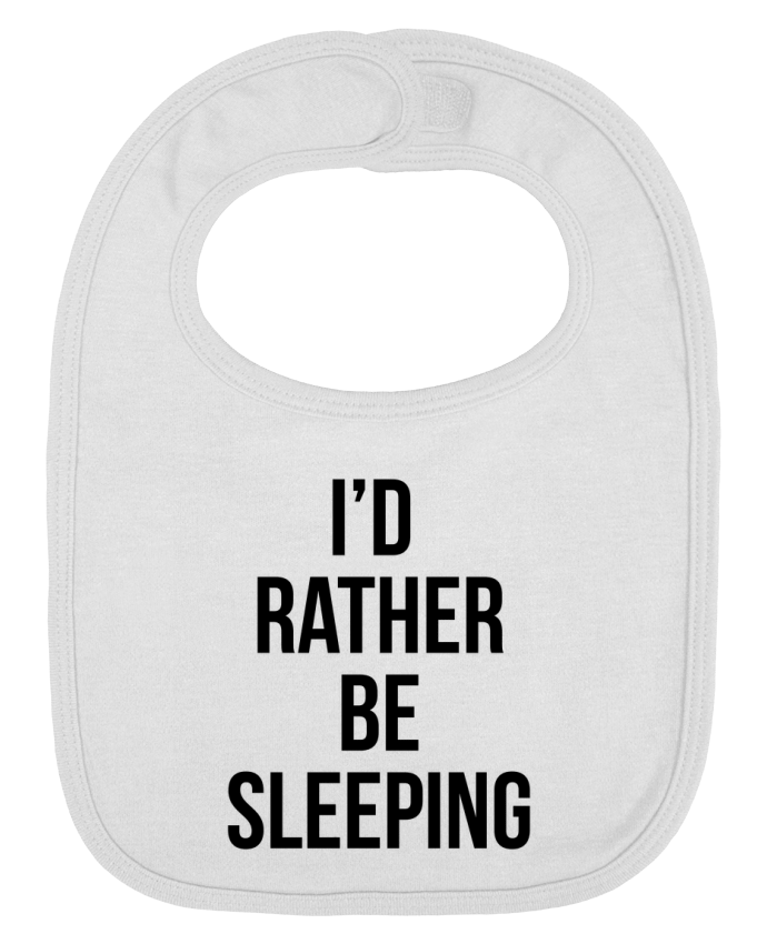 Baby Bib plain and contrast I'd rather be sleeping by Bichette