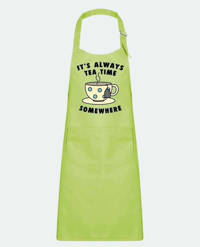 Kids chef pocket apron It's always tea time somewhere by Bichette