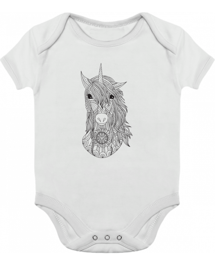 Body bébé manches contrastées Unicorn par Bichette