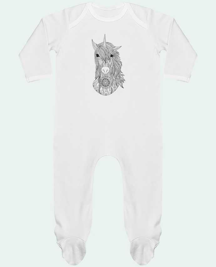 Baby Sleeper long sleeves Contrast Unicorn by Bichette