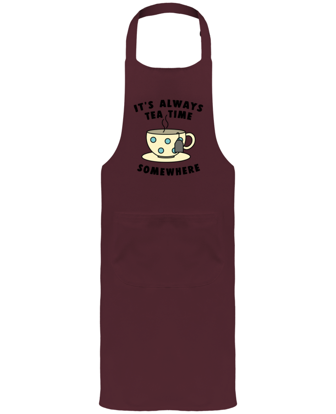 Tablier avec poches It's always tea time somewhere par Bichette
