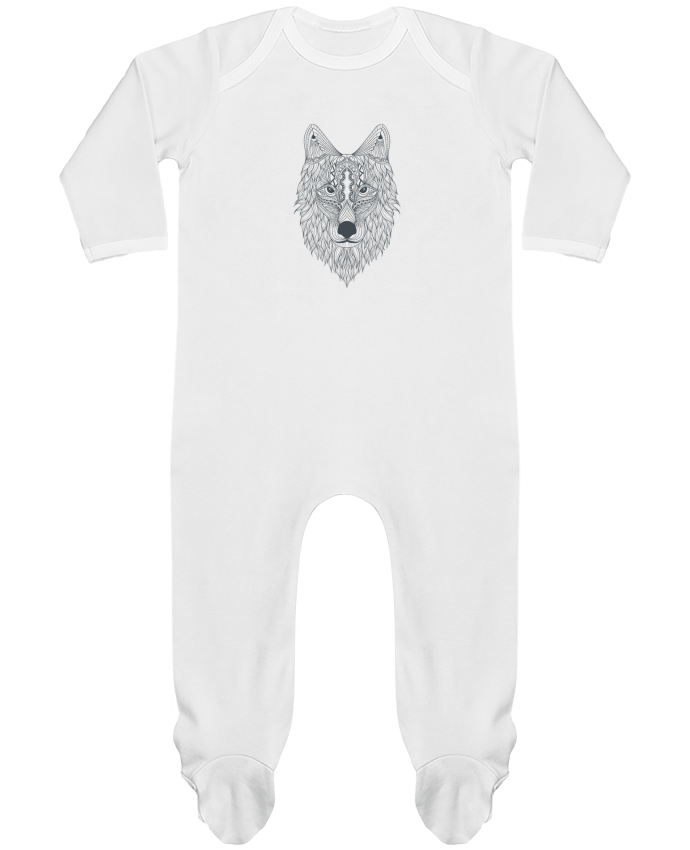 Baby Sleeper long sleeves Contrast Wolf by Bichette