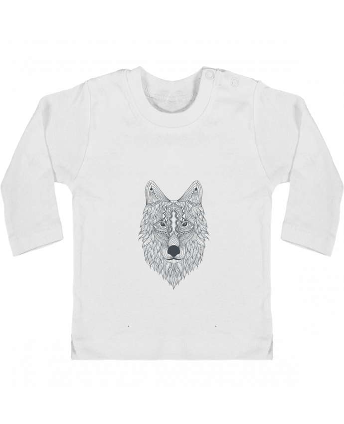 Baby T-shirt with press-studs long sleeve Wolf manches longues du designer Bichette
