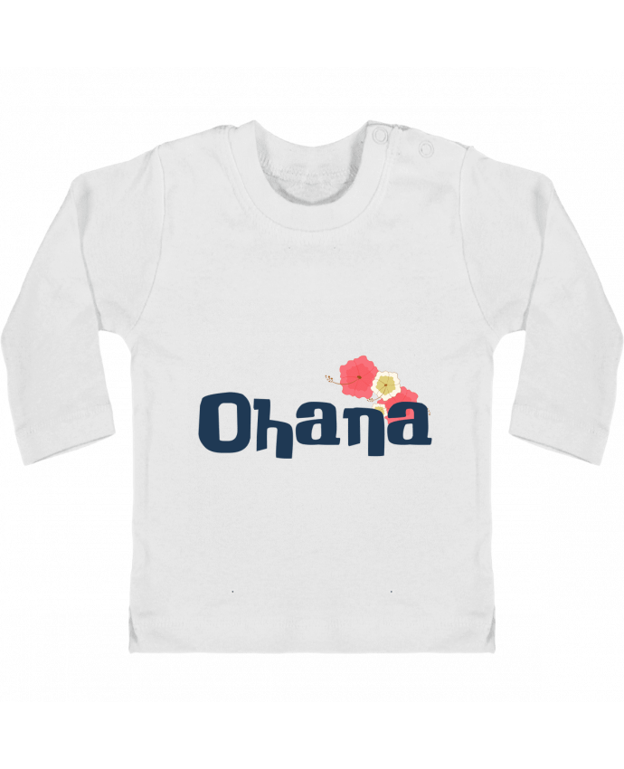 Camiseta Bebé Manga Larga con Botones  Ohana manches longues du designer Bichette