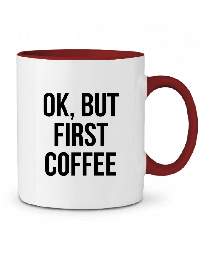 Mug bicolore Ok, but first coffee Bichette