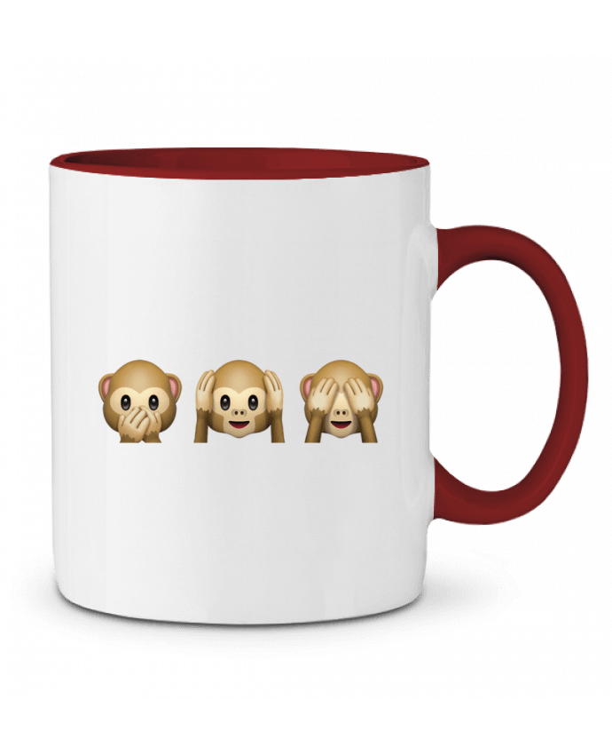 Mug bicolore Three monkeys Bichette