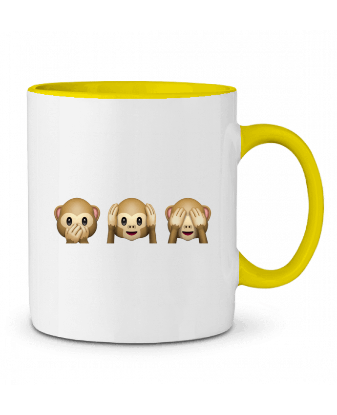 Two-tone Ceramic Mug Three monkeys Bichette