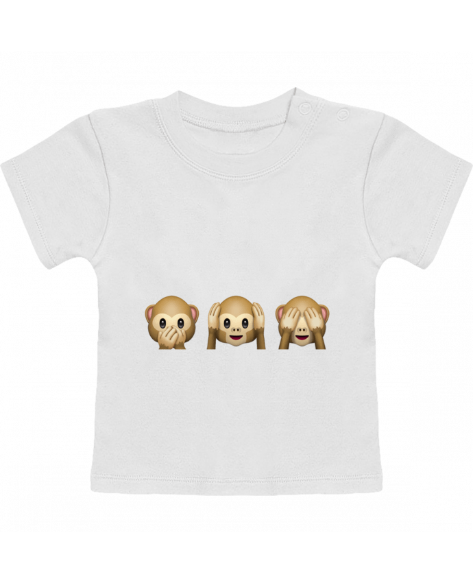 T-Shirt Baby Short Sleeve Three monkeys manches courtes du designer Bichette