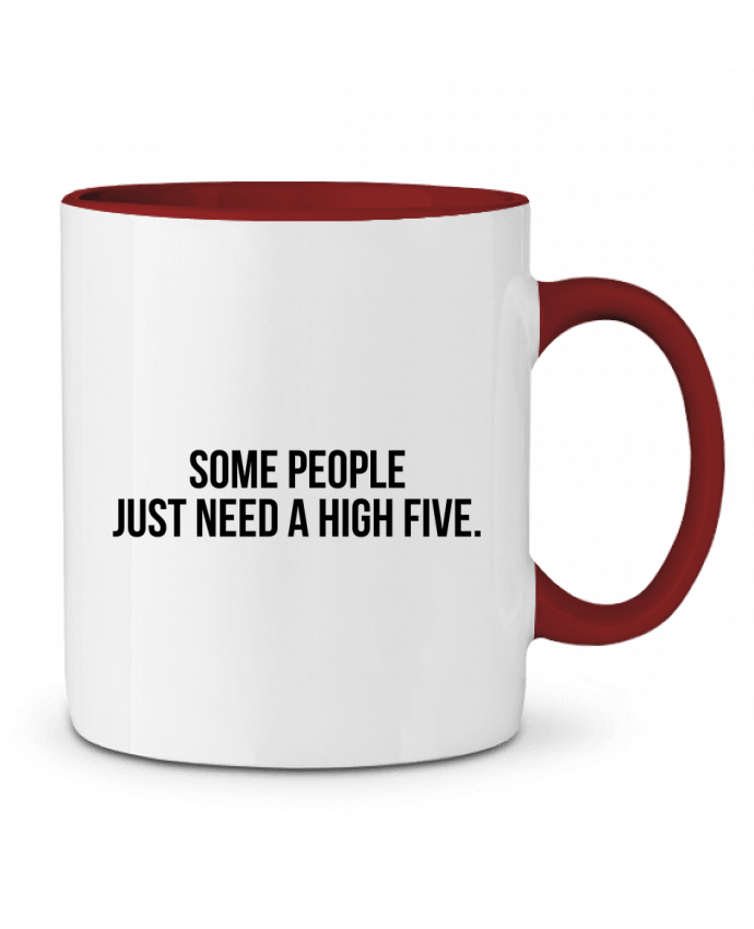 Mug bicolore Some people just need a high five. Bichette