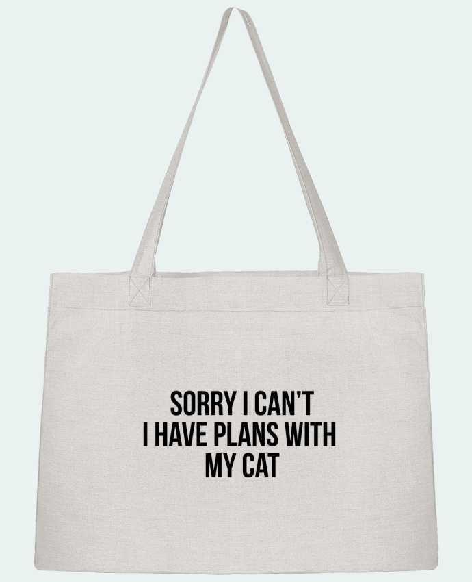 Shopping tote bag Stanley Stella Sorry I can't I have plans with my cat by Bichette