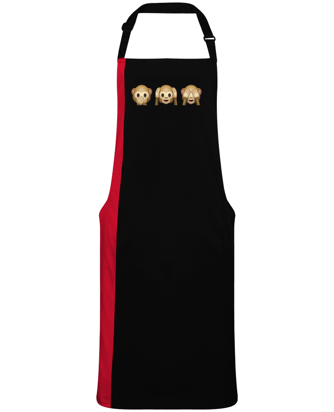 Tablier bicolore Three monkeys par  Bichette