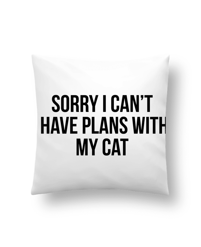 Cojín Sintético Suave 45 x 45 cm Sorry I can't I have plans with my cat por Bichette